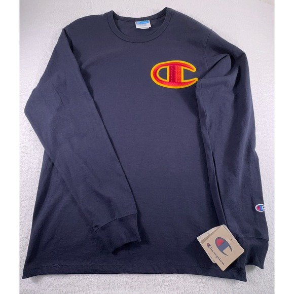 Champion Other - Champion Crew Neck Shirt M‎ Medium Long Classic Script Y2K Pullover Heavyweight